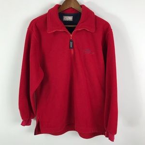 Thomas Burberry 1/4 Zip Fleece Pullover Sweater